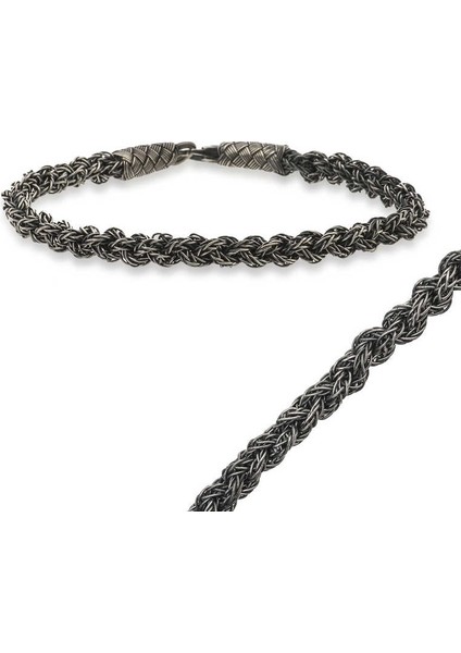 Gümüş Kazaz Örgü Bileklik