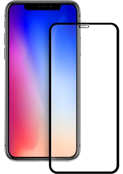 Apple iPhone Xs Max Kenar Kavisli 9D Cam Ekran Koruyucu Siyah