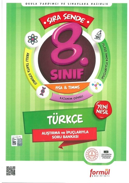 Formül Yayınları Sıra Sende 8. Sınıf Türkçe Alıştırmalı ve Örnek Çözümlü Soru Bankası