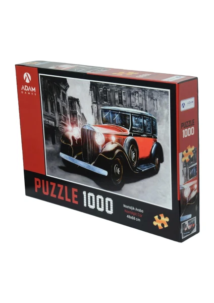 Adam Games Nostaljik Araba 1000 Parça Puzzle