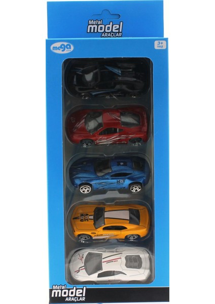 Mega Oyuncak Die Cast Oyuncak Spor Arabalar 5'li