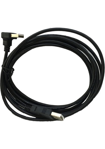 USB 2.0 Erkek Erkek 90° L Kablo - 3 mt