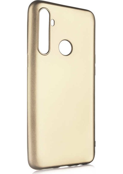 Realme 5İ Kılıf Zore Premier Mat Esnek Silikon Gold