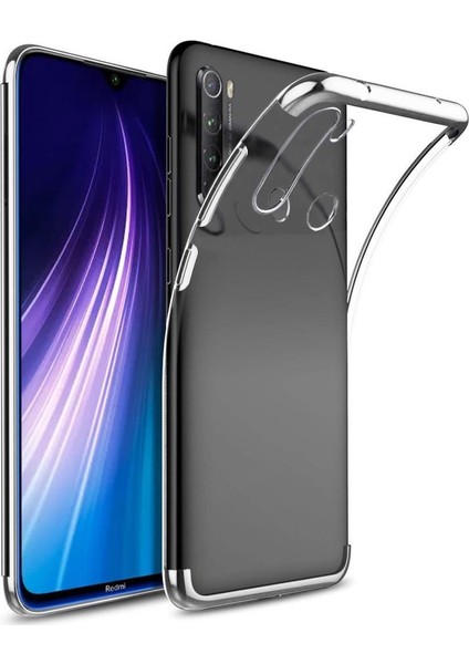 Realme 5i Kılıf Zore Dört Köşeli Lazer Silikon Gri