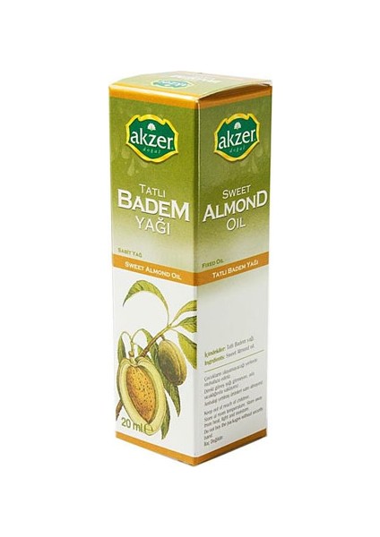 Tatlı Badem Yağı Soğuk Pres 20 ml