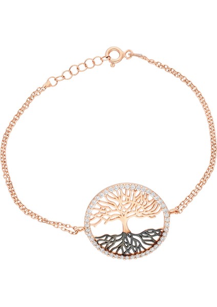 Gümüş Hayat Ağacı Bileklik