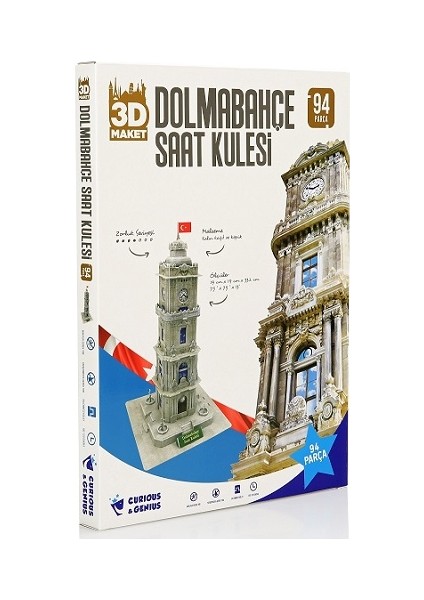 Dolmabahçe Saat Kulesi 94 Parça 3D Puzzle
