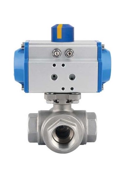 Pnömatik, 3 Yollu Paslanmaz Aktüatörlü Vana 1 1/2"