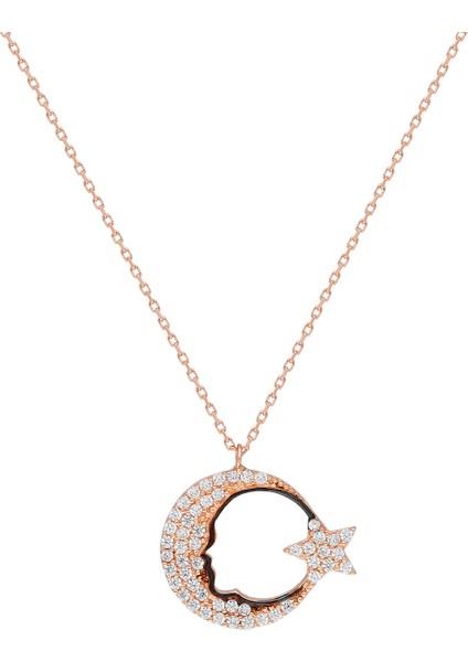 Gümüş Atatürk Silüeti Kolye