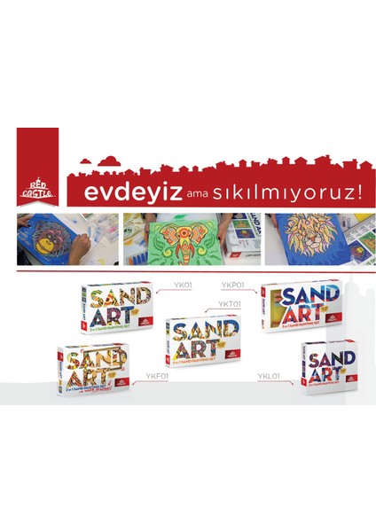 Red Castle Ykp-01 Sand Art Yetişkin Kum Boyama Aktivite Seti