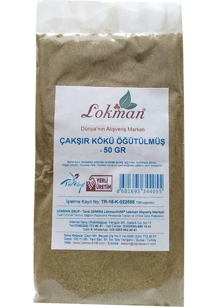 Çakşır Kökü Öğütülmüş 50 gr Paket