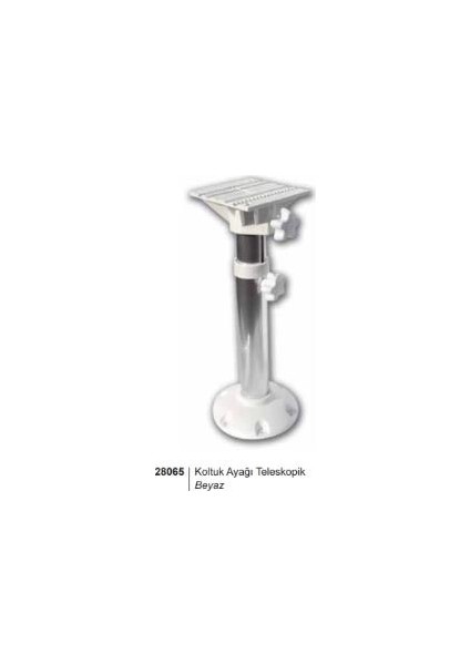 Tekne Koltuk Ayağı Teleskopik Beyaz Taban 50-75 CM