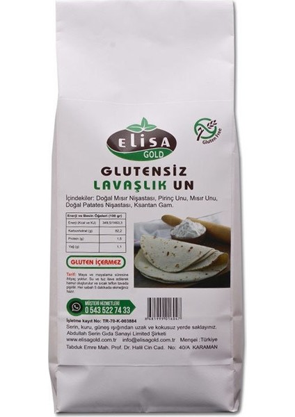 Glutensiz Lavaşlık Un 1 kg