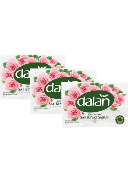 Banyo Sabu Saf Sabun Gül 3 Adet 600 gr