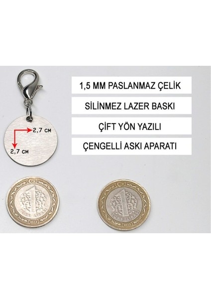 Metal Kedi Köpek Isimlik Yuvarlak Paslanmaz Çelik Kedi Isimlik fiyatları