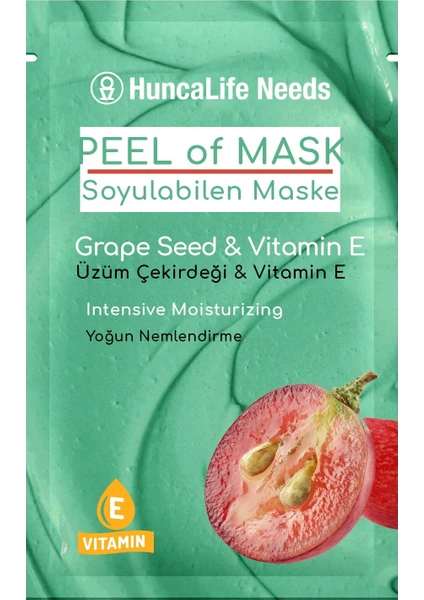 Huncalife Needs Soyulabilen Maske Üzüm Çekirdeği&Vitamin E 10 ml