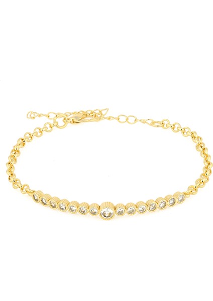 Altın Kaplama Zirkon Taşlı Bileklik