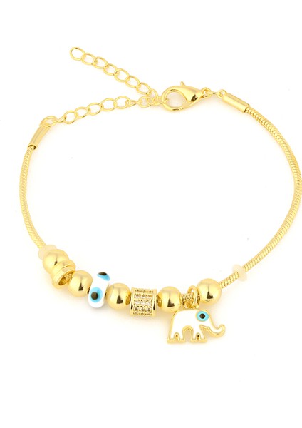 Altın Kaplama Fil Şans Bileklik