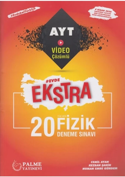 Palme Yayıncılık AYT Fizik Evde Ekstra 20 Deneme Sınavı