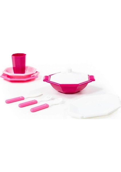 Çocuk Yemek Takımı Retro - 9 Parça Fileli