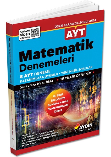 Aydın Yayınları AYT Matematik 8 Deneme - 2020