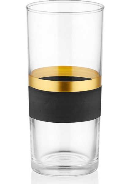 Glow Rakı Kadehi 6'lı Set- Siyah & Gold modelleri