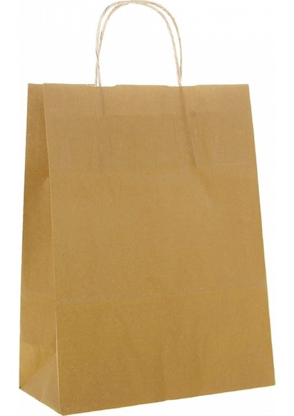 Kağıt Çanta Büküm Saplı Altın 25'Li 41 X 32 X 12 Cm