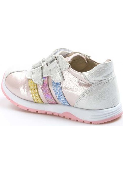 Hakiki Deri Gümüş Pembe Bebek Casual Ayakkabı 006ba800