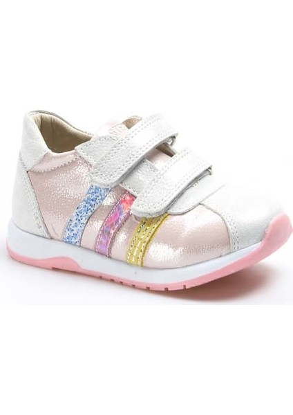 Hakiki Deri Gümüş Pembe Bebek Casual Ayakkabı 006ba800