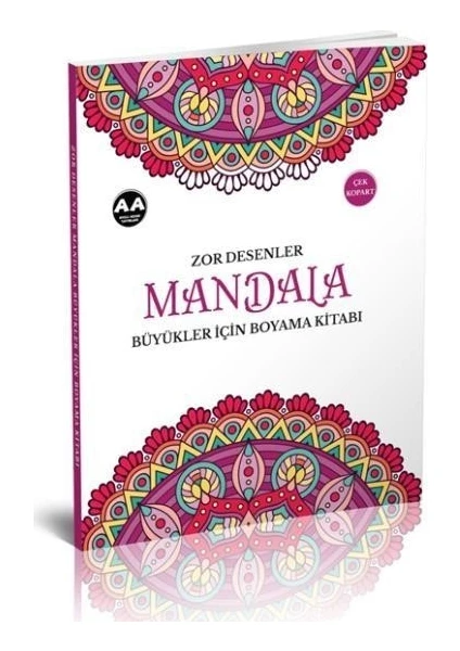 Mandala Zor Desenler Büyükler İçin Boyama Kitabı