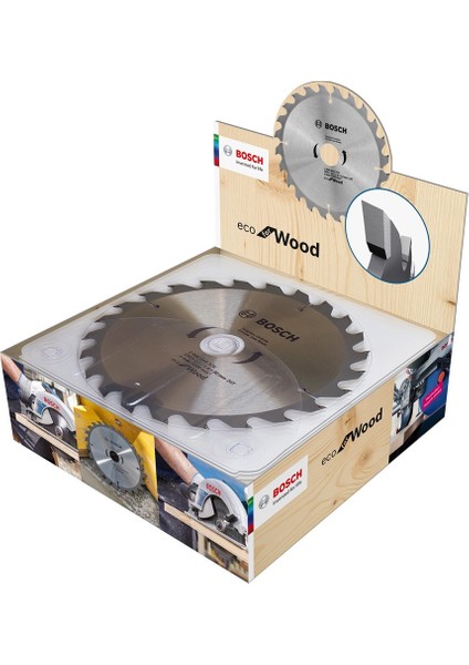 Optiline Eco Serisi Ahşap için Daire Testere Bıçağı 190*30 mm 24 Diş (2608644376)
