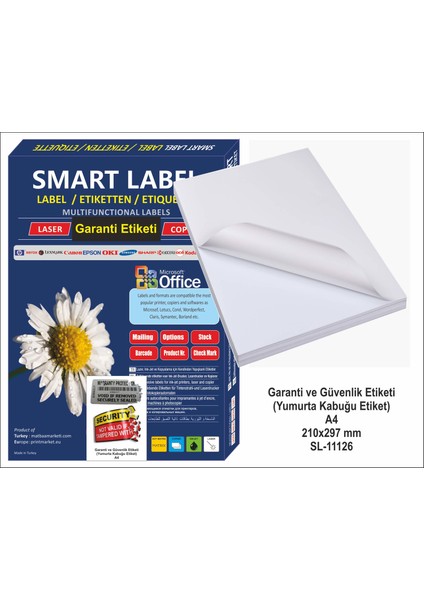 Smart Label Güvenlik Etiketi A4 10'lu