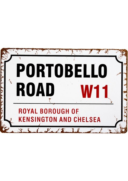 Portobello Road Metal Tablo