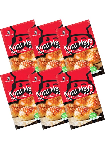 Kuru Aktif Hamur Mayası 6 x 100 gr