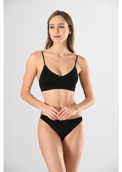 Ince Askılı 1315 Sıfır Kol Örme Seamless Dikişsiz Basic Kadın Büstiyer modelleri
