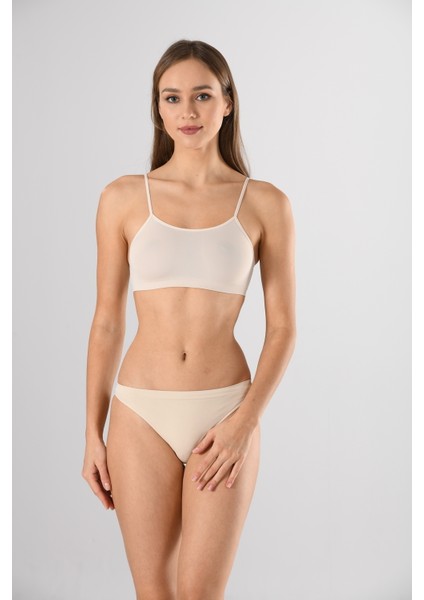 Ince Askılı 11115 Sıfır Kol Örme Seamless Dikişsiz Basic Kadın Büstiyer modelleri