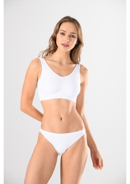 Kalın Askılı 11027 Sıfır Kol Pedli Örme Seamless Dikişsiz Basic Kadın Büstiyer modelleri