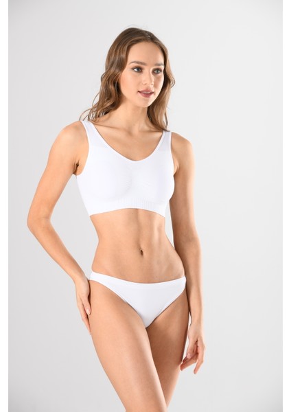 Kalın Askılı 11027 Sıfır Kol Pedli Örme Seamless Dikişsiz Basic Kadın Büstiyer fırsatları