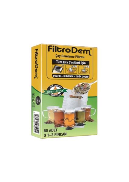 Çay Demleme Filtesi S 1-3 Fincan 80'li