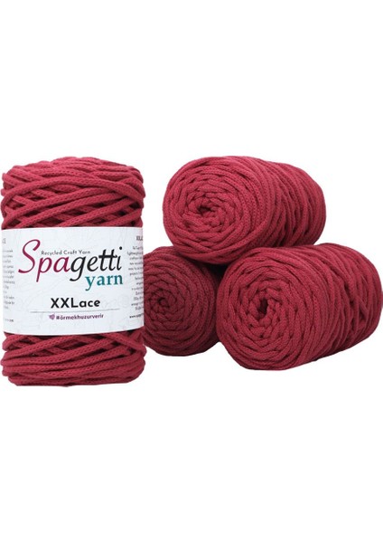 Spagettiyarn Bordo XXLace 4'lü Set