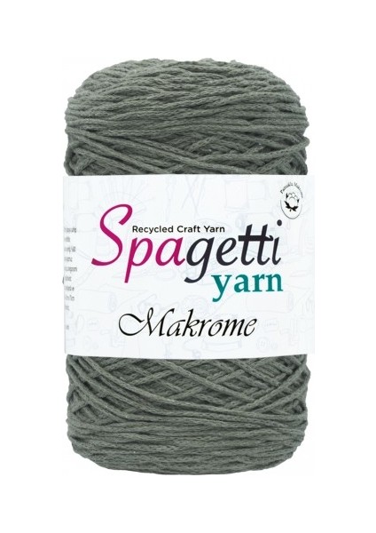 Spagettiyarn Haki Pamuk Makrome İp