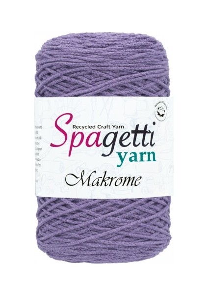 Spagettiyarn Açık Lila Pamuk Makrome İp