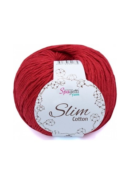 Spagettiyarn Kırmızı Slim Cotton İp