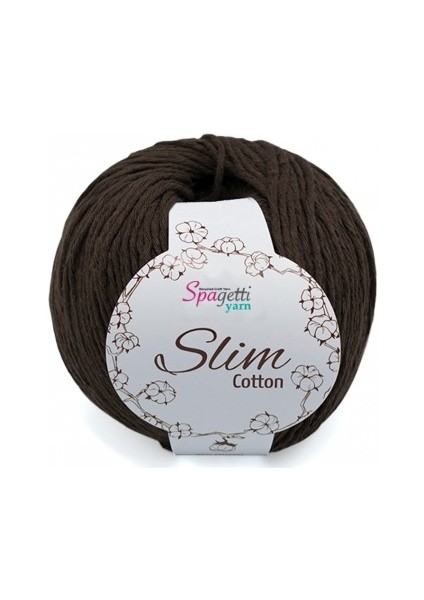 Spagettiyarn Kahverengi Slim Cotton İp