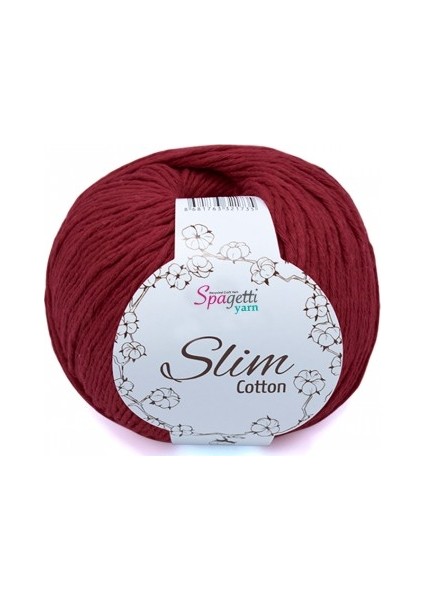 Spagettiyarn Bordo Slim Cotton İp