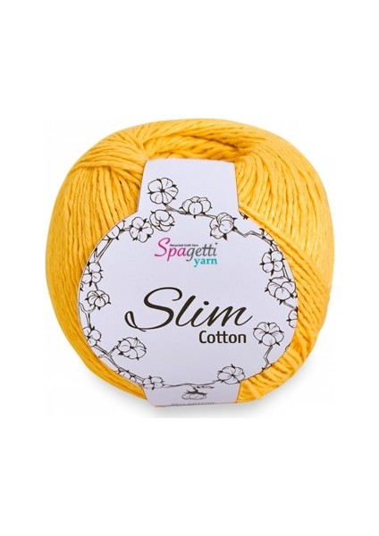 Spagettiyarn Sarı Slim Cotton İp