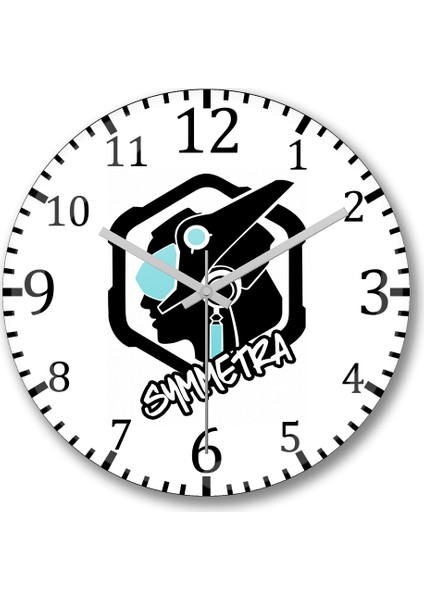 Symmetra Overwatch Duvar Saati Bombeli Gercek Cam