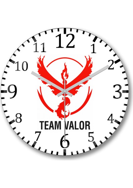 Team Valor Duvar Saati Bombeli Gercek Cam