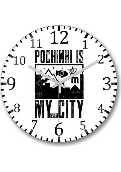 Serie Pubg Pochinki is my City Duvar Saati Bombeli Gercek Cam