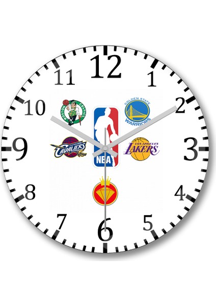 Nba Da King Basketboll Boston Golden Cavalıers Lakers Duvar Saati